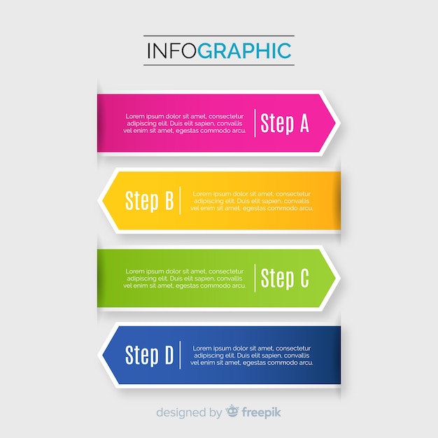 Modern infographic steps concept