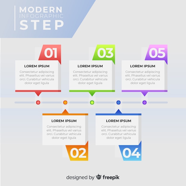 Modern infographic template with colorful style