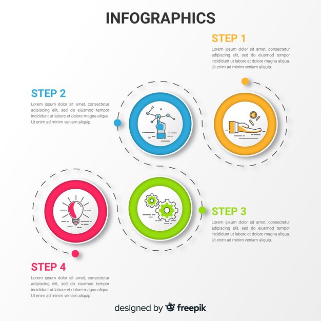 Modern infographic template with colorful style