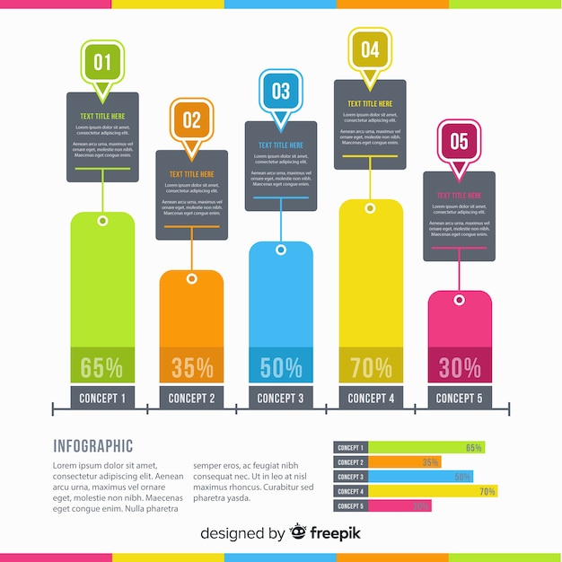 Modern infographic template with colorful style