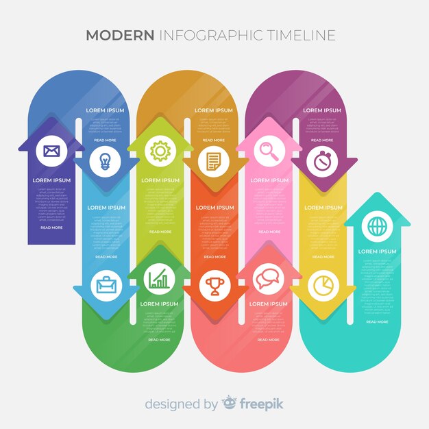 Modern infographic timeline 