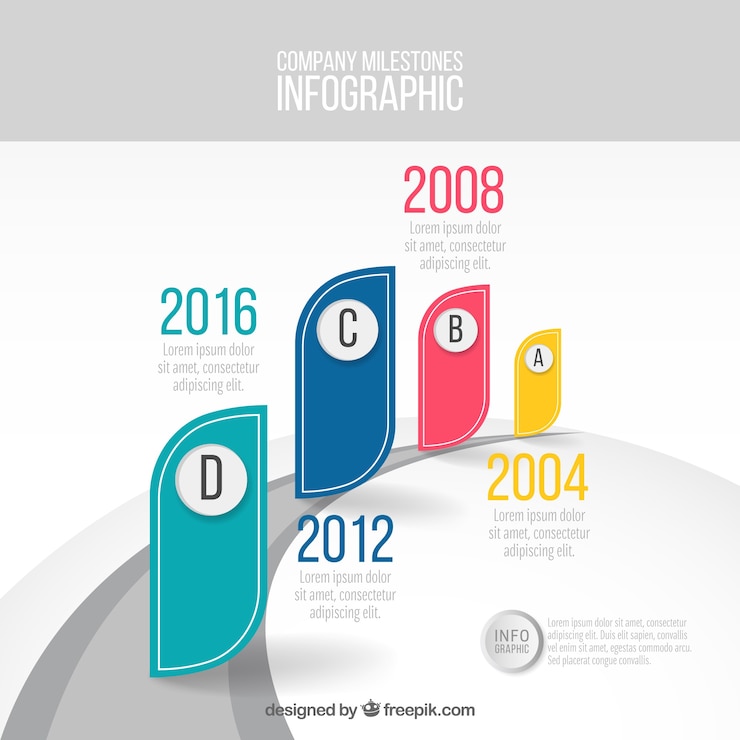 मुफ़्त वेक्टर modern infographic with abstract style