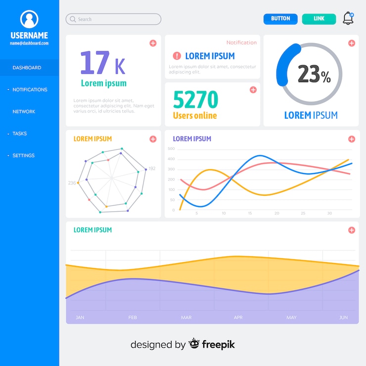 Free Vector modern infographic with colorful style