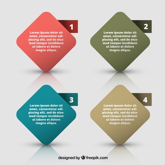 Modern infographic with four options