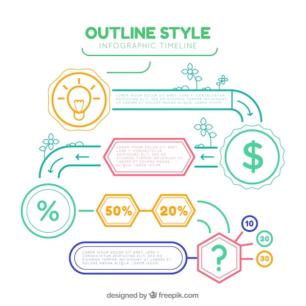 Free vector modern infographic with fun style