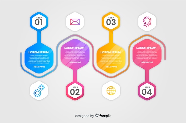 Free vector modern infographics template design