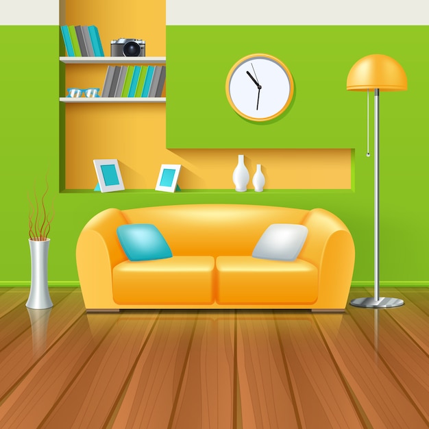 Free vector modern interior