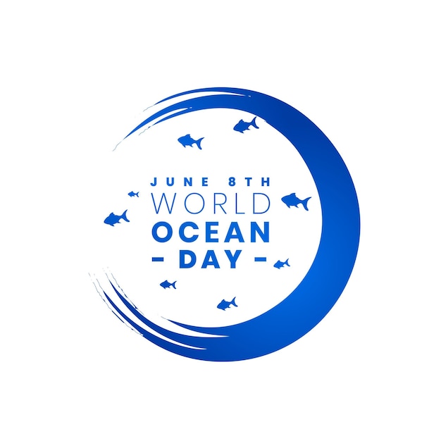 Free vector modern international ocean day background with eco friendly concept