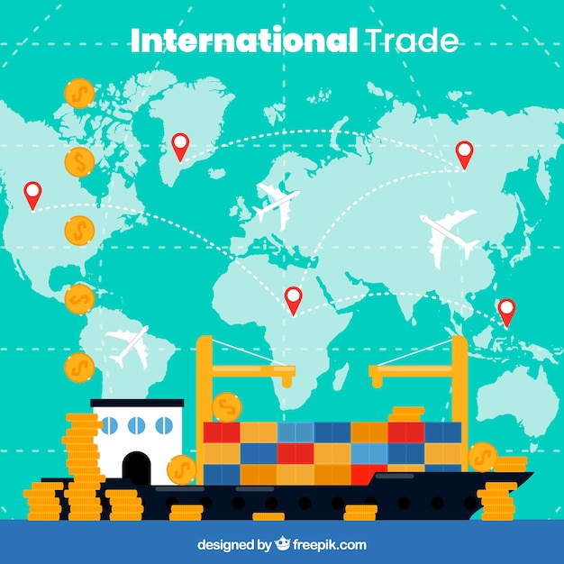 Modern international trade concept