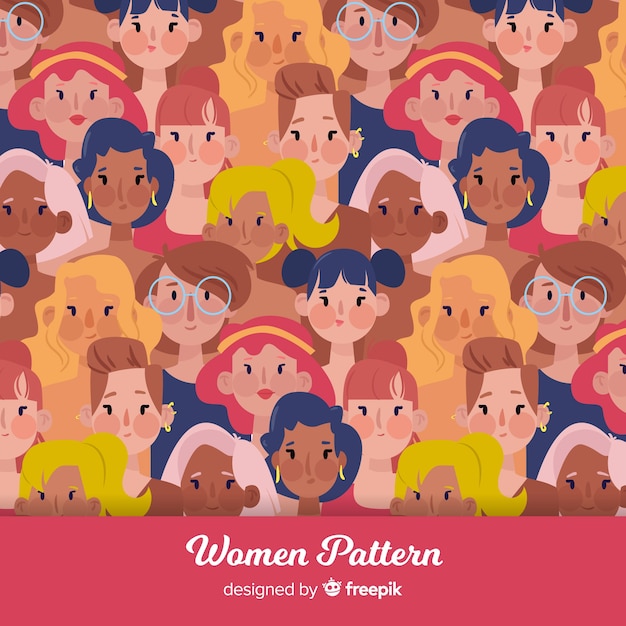 Free vector modern international women pattern