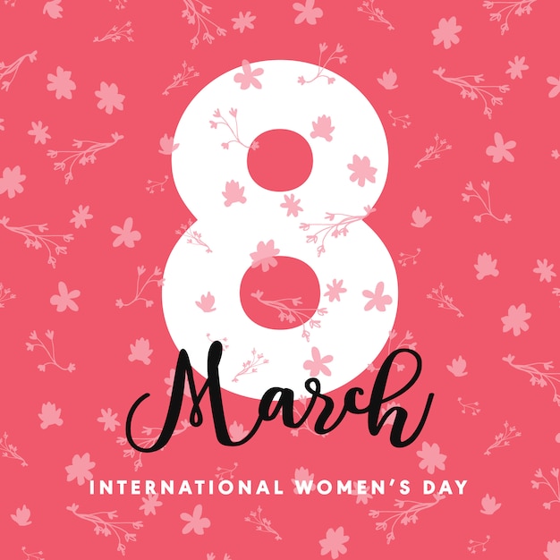 Современный международный женский день плакат шаблон