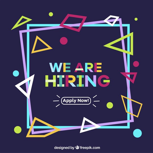 Modern job vacancy composition with flat design