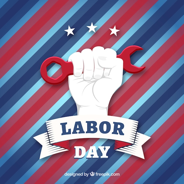 Free vector modern labor day composition with flat design