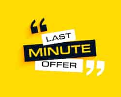 Free vector modern last minute deal yellow background countdown to saving