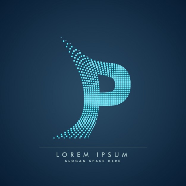 Free vector modern letter p background