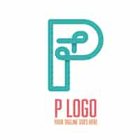 Бесплатное векторное изображение p logo flat