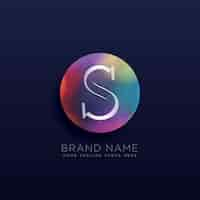 Free vector modern letter s logotype concept