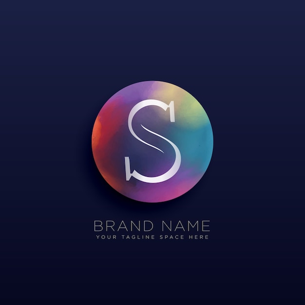 Шаблон абстрактного логотипа S