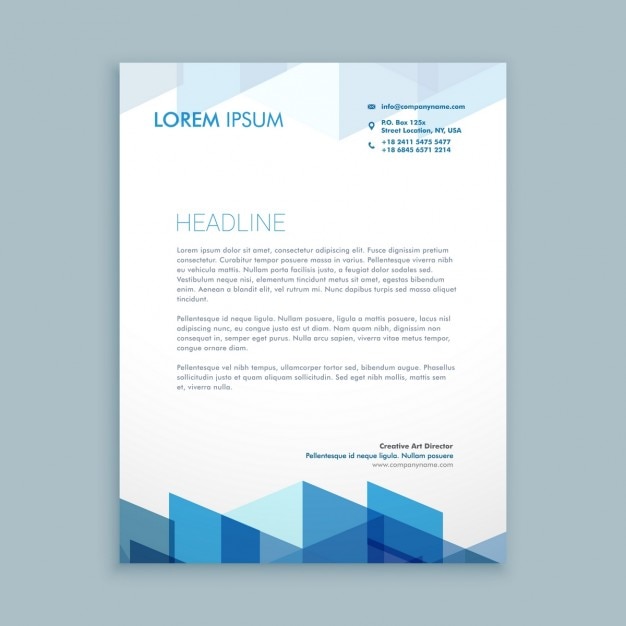 Free vector modern letterhead template