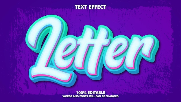 Modern lettering graffiti text effect Youth culture typography design