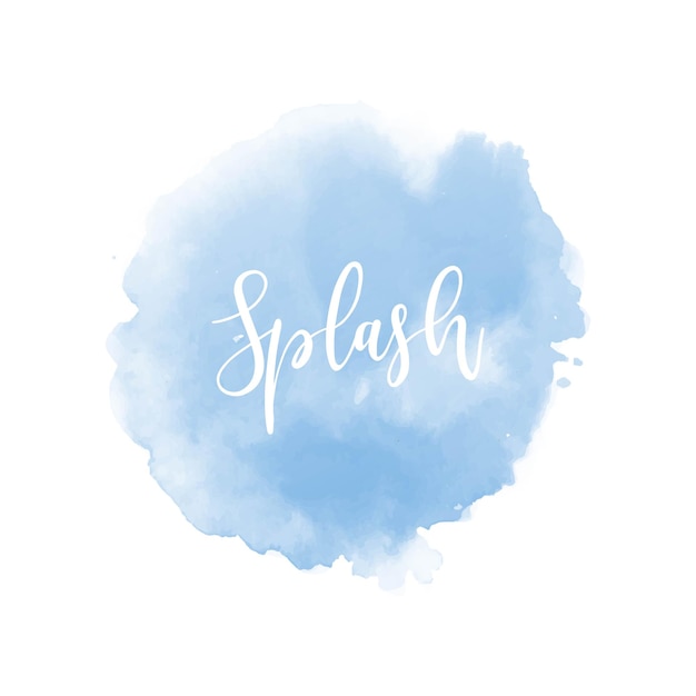 Free vector modern light blue splash watercolor background