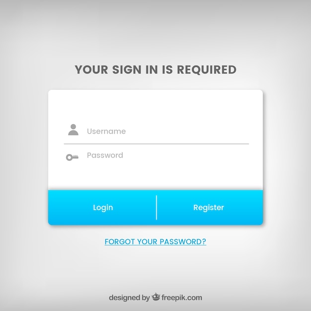 Free vector modern login form template