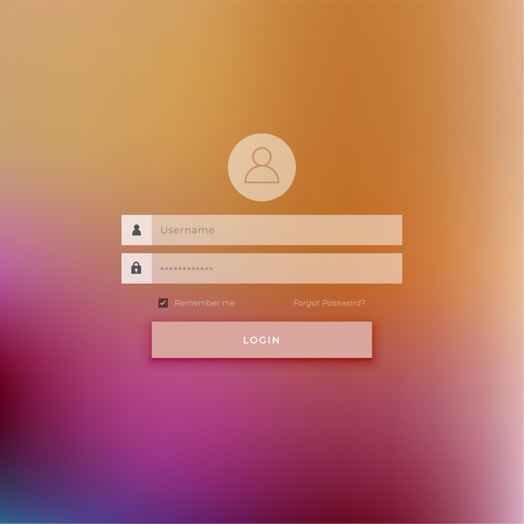 Free Vector modern login page template design
