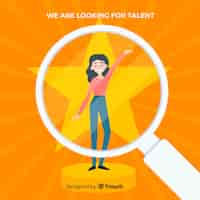 Free vector modern looking for talent concept