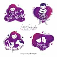 Free vector modern love composition with colorful style