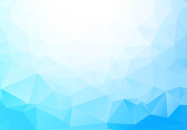 Modern low poly light blue triangle shapes background