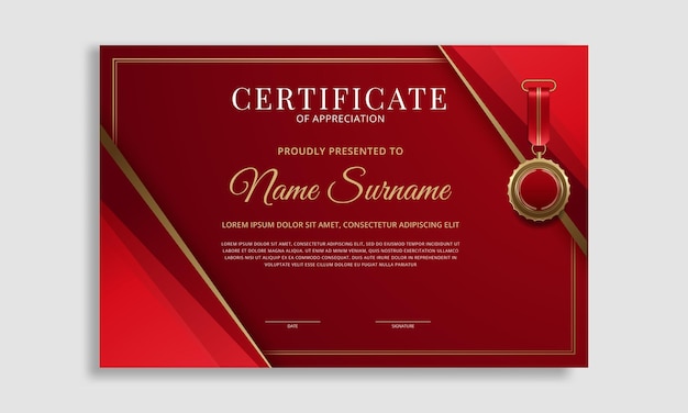 Modern and luxury certificate border template