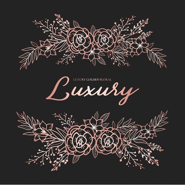 Free vector modern luxury floral frame