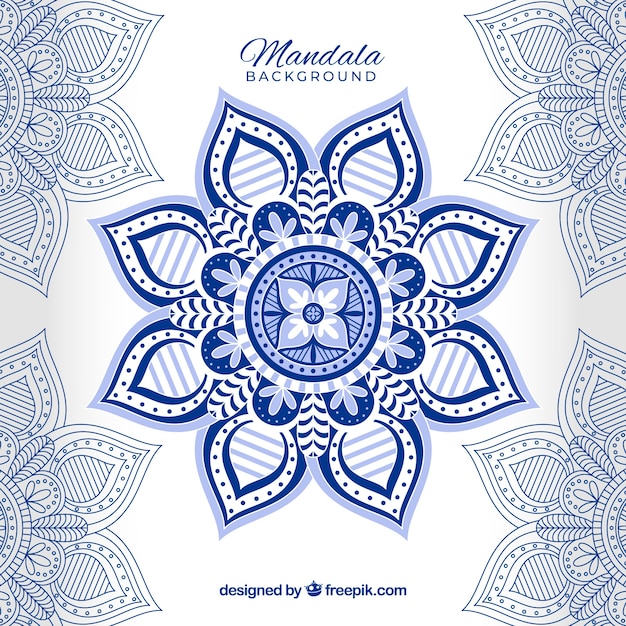 Free vector modern mandala background with colorful style