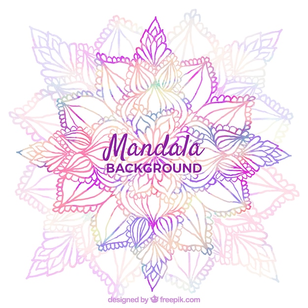 Free vector modern mandala background with colorful style