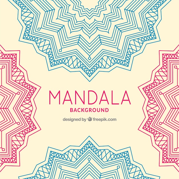 Free vector modern mandala background with colorful style