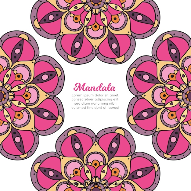 Sfondo moderno mandala con stile colorato