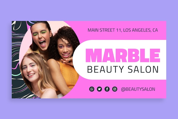 Modern marble beauty salon blog banner