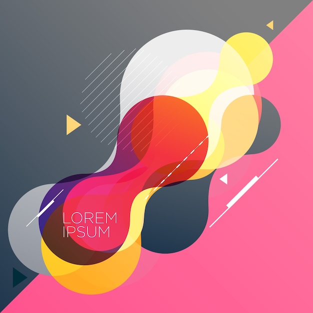 Free vector modern memphis background with colorful shapes