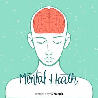 Modern mental health concept with flat design