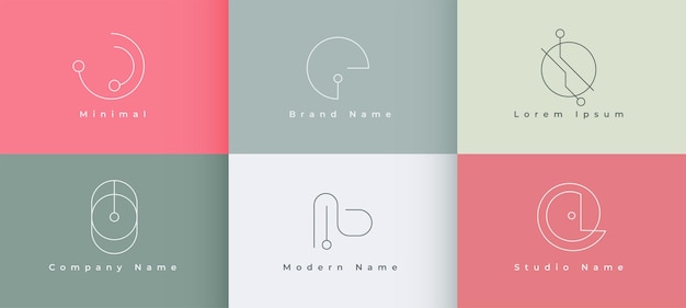 Vettore gratuito design moderno e minimale del logo