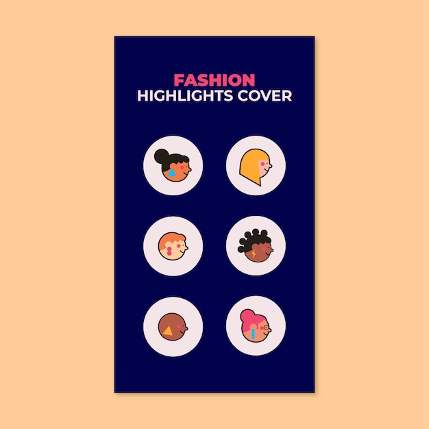 Modern minimalist fashion highlights cover instagram story