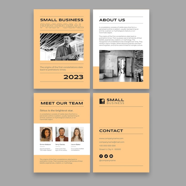 Modern minimalist retail small business proposal