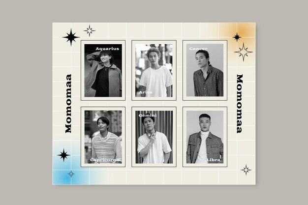 Modern momomaa kpop photocard photo collage