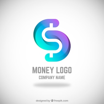 Concetto di logo di denaro moderno
