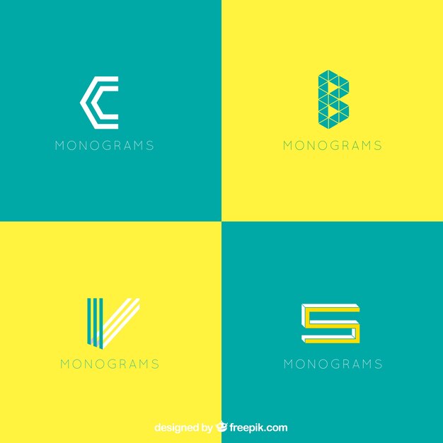 Modern monogram logos