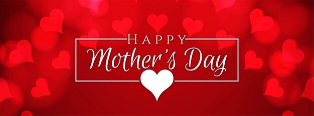 Modern Mother's day stylish red banner design