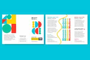 Free vector modern museum brochure