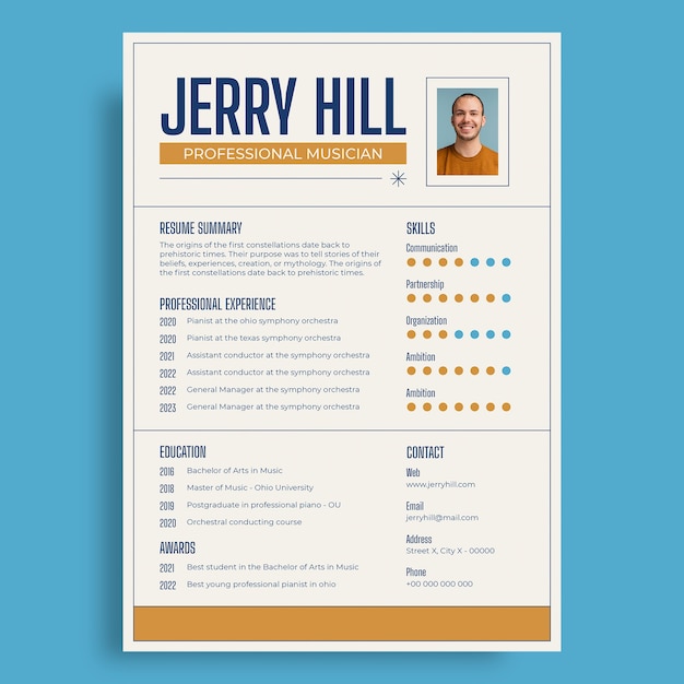 modern musician resume
