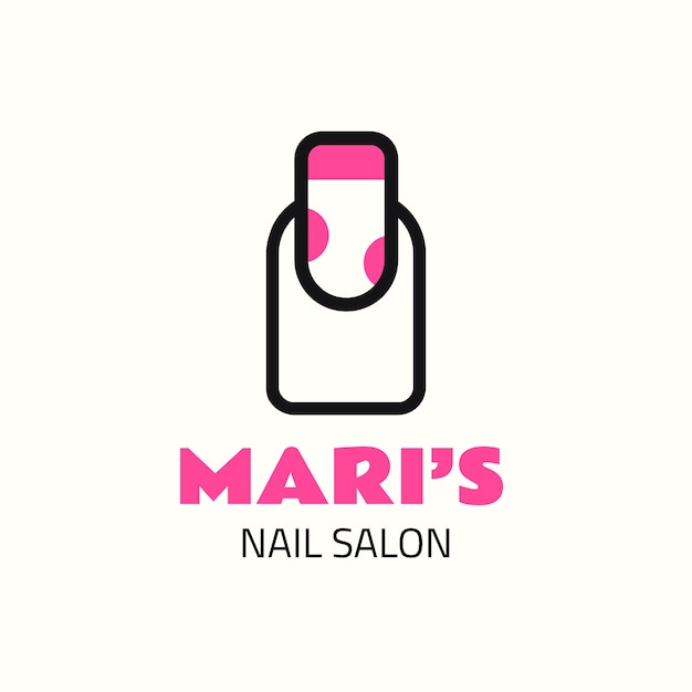 Free vector modern nail salon logo template