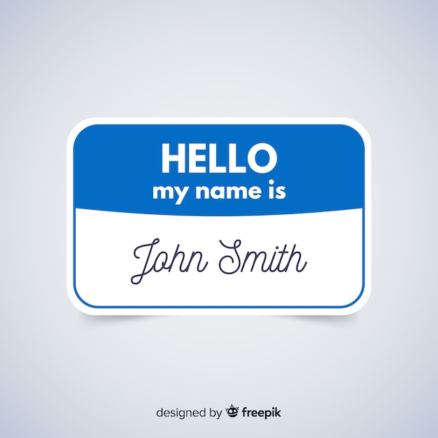 Free vector modern name tag template